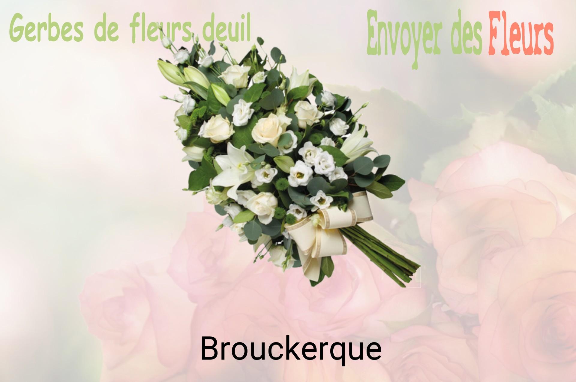 Gerbe de fleurs de deuil livrée à Brouckerque
